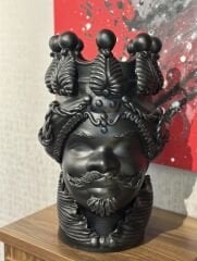 Vase Moro Man Big Black Natural 48 cm - Heykel