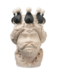 Vase Moro Man Big Terra Black 48 cm - Heykel