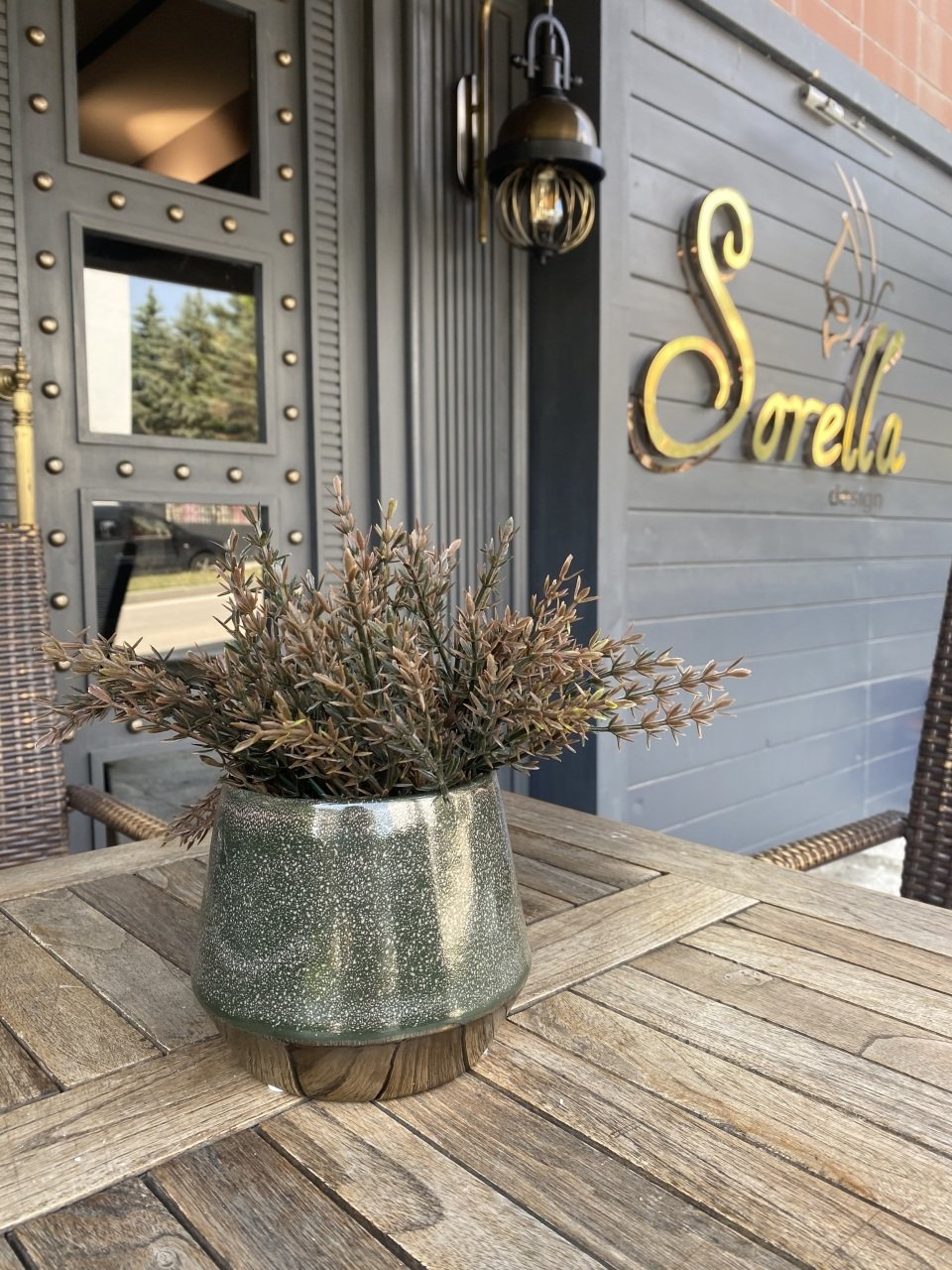 Ceramic Vase Bronze Bottom S | Seramik Vazo