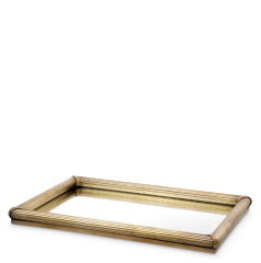 Tray Lenora 59x41,5x4,5 cm | Dekoratif Pirinç Tepsi