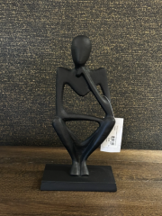 Ornament 15x9x29 cm Patung matt black | Heykel - Büst | Dekoratif Obje