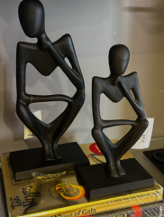 Ornament 15x9x29 cm Patung matt black | Heykel - Büst | Dekoratif Obje