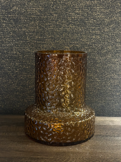 Hurricane Dixie, Glass,Orange 23x26 cm | Vazo - Mumluk