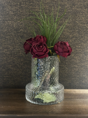 Hurricane Dixie, Glass,Clear 23x26 cm | Vazo - Mumluk