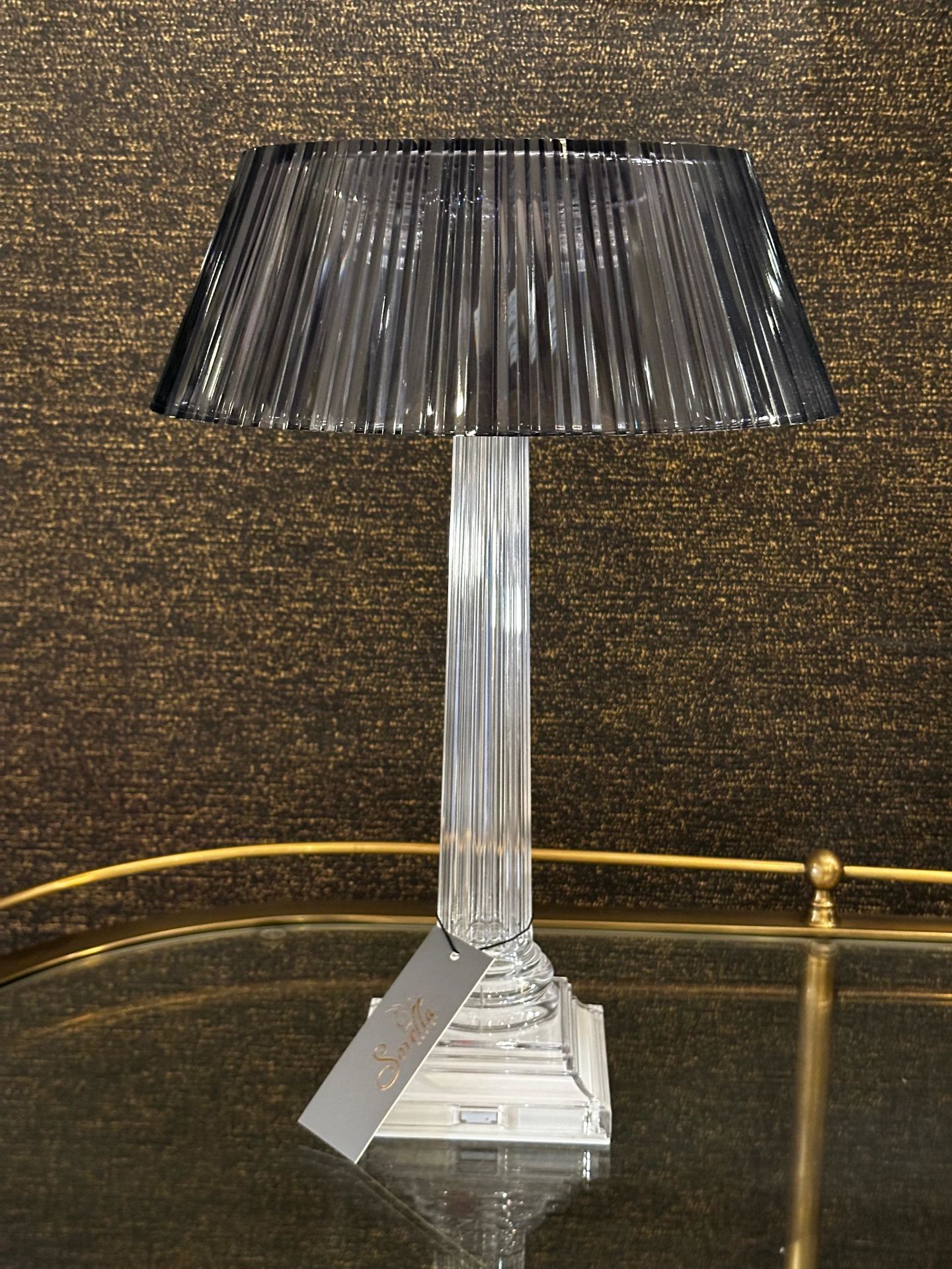 Calypso Led Abajur Füme H:44 cm Q:31 cm