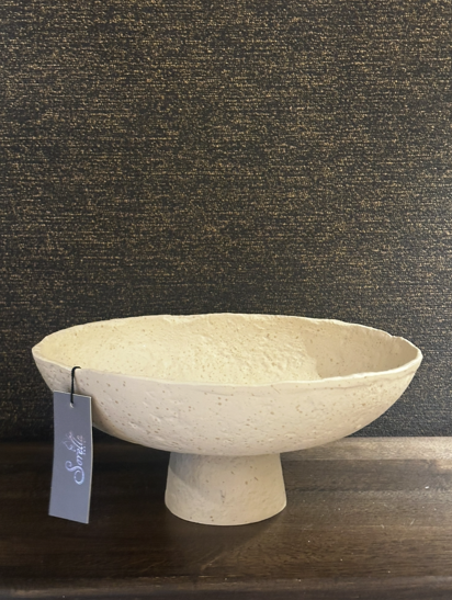 Dish on base 38x5x17,5 cm ota sand+light | Seramik Meyvelik - Kase - Çiçeklik