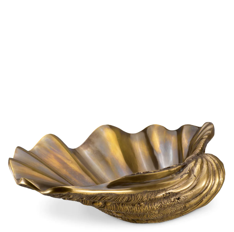 Object Amandine Vintage Brass Finish 32x23x10 cm  | Pirinç Dekoratif Kutu