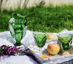 Dolce Vita Yeşil Kadeh H:16,5 cm Q:9 cm