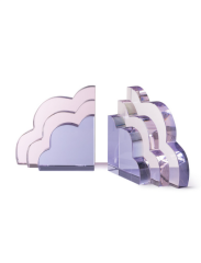 Bookend Crissy Cloud Purple h:16 cm 10x6 cm | Kristal Kitap Tutucu | Dekoratif Obje