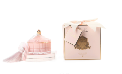 Pembe art deco mum S - Kokulu mum