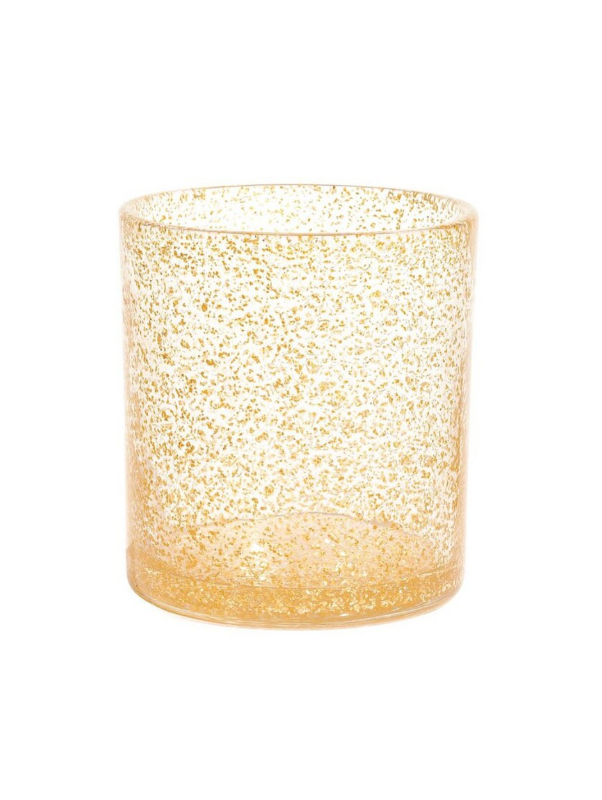 Candle Holder Goldie h:14 cm d:12,5 cm | Cam Vazo - Mumluk - Tlight