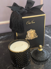 Siyah art deco mum L - Kokulu mum