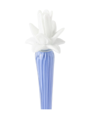 Candle Holder Dax Flower Light Blue h:40 cm d:11 cm | Cam Vazo - Mumluk - Tlight