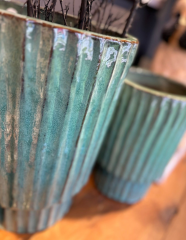Vase Glaze Atlas Stripes h:68 cm d:45 cm | Seramik Saksı