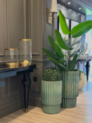 Vase Glaze Atlas Stripes h:56 cm d:36 cm | Seramik Saksı