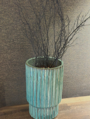 Vase Glaze Atlas Stripes h:44 cm d:29 cm | Seramik Saksı