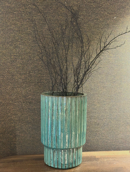 Vase Glaze Atlas Stripes h:44 cm d:29 cm | Seramik Saksı
