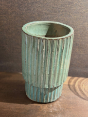 Vase Glaze Atlas Stripes h:37 cm d:23 cm | Seramik Saksı