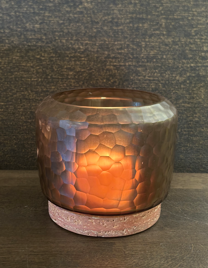 Fogo Hurricane S  18,5x23 cm Brown Rose Travertine | Mumluk