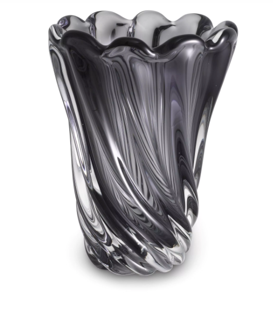 Vase Contessa S grey 19,5cm x 25,5 cm | Füme Gri Cam Vazo