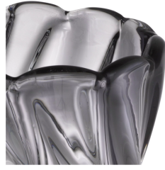 Vase Contessa L grey 20,5 cm x 29 cm | Füme Gri Cam Vazo