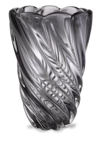 Vase Contessa L grey 20,5 cm x 29 cm | Füme Gri Cam Vazo