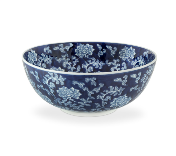 Bowl chinoiserie h:16cm d: 36cm | Bleu Blanc Meyvelik