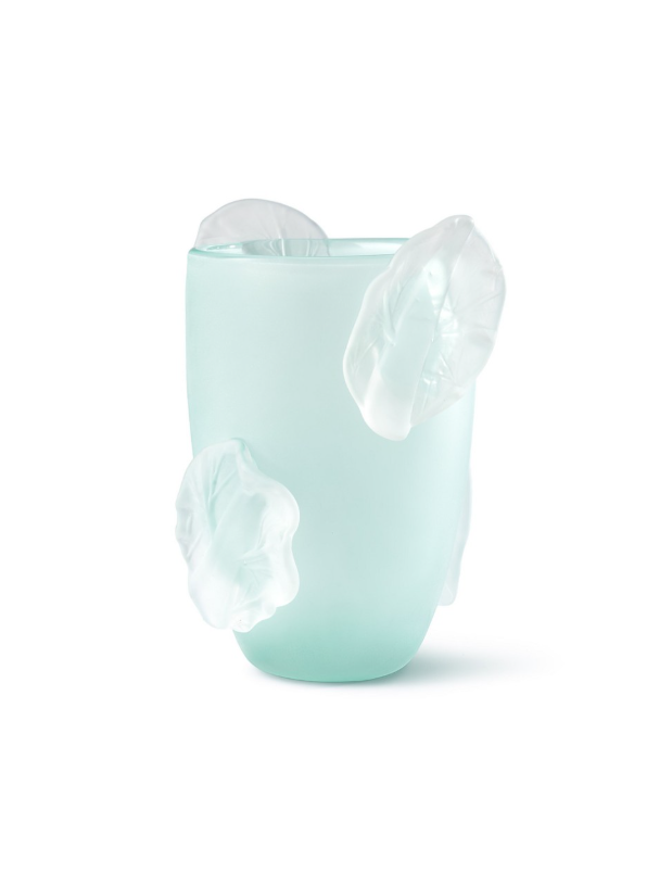 Vase Leaves h:26 d:23 Turquoıse cm  | Vazo