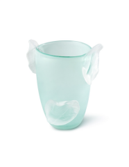 Vase Leaves h:26 d:23 Turquoıse cm  | Vazo