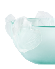 Bowl Leaves h:18,5 d:33 Turquoıse cm  | Vazo