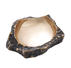 Bowl Callas bronze highlight finish 24x20x5 cm | Pirinç Obje
