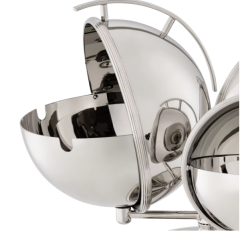 Bowl Sullivan nickel finish 35,5x32,5 h:23,5 cm | Dekoratif Obje - Sunumluk