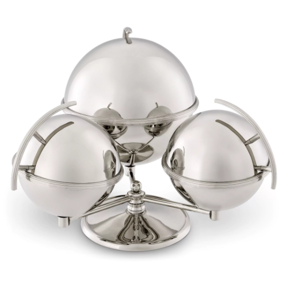 Bowl Sullivan nickel finish 35,5x32,5 h:23,5 cm | Dekoratif Obje - Sunumluk