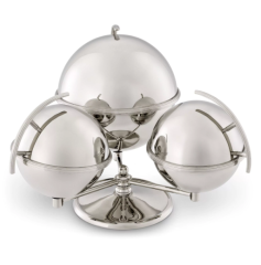 Bowl Sullivan nickel finish 35,5x32,5 h:23,5 cm | Dekoratif Obje - Sunumluk
