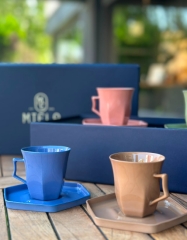 Dörtlü Set Kahve Fincanı Makaron Seri | Kahve Fincanı