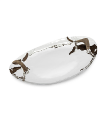 Tray Aspen Round h:16 60x43 cm - Nikel Tepsi