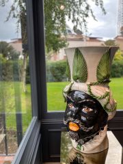 Vase Moro Man Giant W-Leaf h:76 cm - Saksı - Vazo