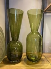 Vase Biform h:50 cm d:17 cm - Yeşil Cam Vazo