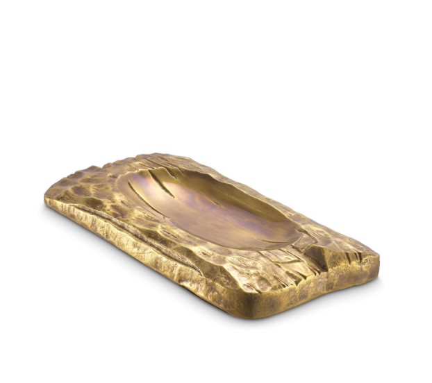 Tray Chiasso 30,5x17 h:2,5 cm - Pirinç Dekoratif Obje