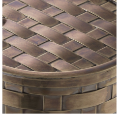 Box Lausanne vintage brass finish set of 2 - Pirinç Dekoratif Kutu 2'li Set
