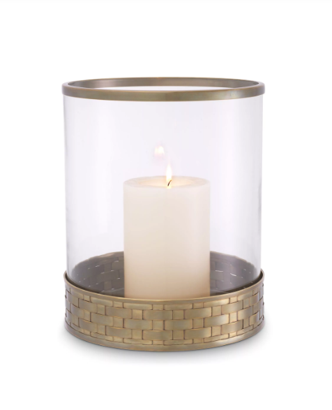 Hurricane Lausanne S Vintage Brass Finish 22,5cm h:27 cm - Pirinç Cam Mumluk