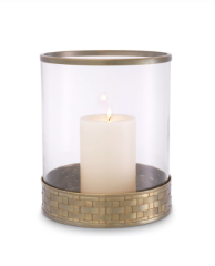 Hurricane Lausanne S Vintage Brass Finish 22,5cm h:27 cm - Pirinç Cam Mumluk