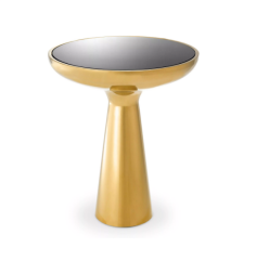 Lindos Parlak Gold Yan Sehpa Alçak h:60 cm çap:50 cm | Yan Sehpa