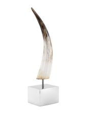Horn Standing on cube  h:56 cm | Dekoratif Obje