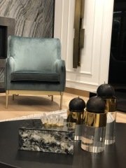 Box lixus marble Sqb black 20x20x21 cm | Dekoratif Kutu