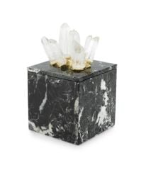 Box lixus marble Sqs black 12x12x19 cm | Dekoratif Kutu