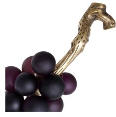Object French Grapes purple vintage brass finish 20x50 cm | Kristal Pirinç Üzüm Obje Mor