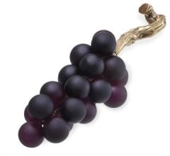 Object French Grapes purple vintage brass finish 20x50 cm | Kristal Pirinç Üzüm Obje Mor