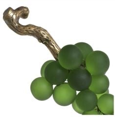 Object French Grapes green vintage brass finish 20x50 cm | Kristal Pirinç Üzüm Obje Yeşil