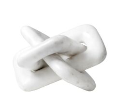 Object Eras White Marble 22x21,5cm h:13 cm | Mermer Dekoratif Obje